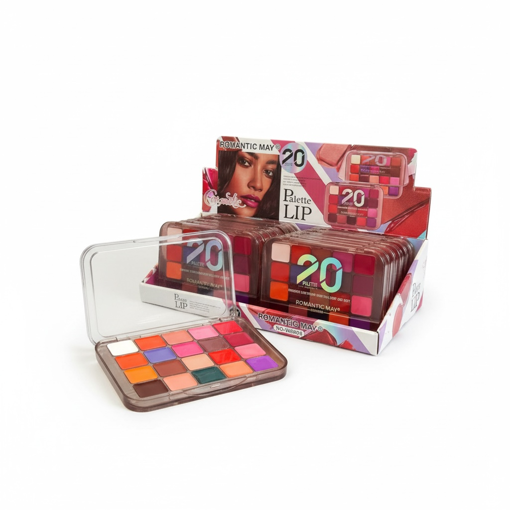 12PCS DISPLAY ROMANTIC MAY 20 LIP PALETTE W8009