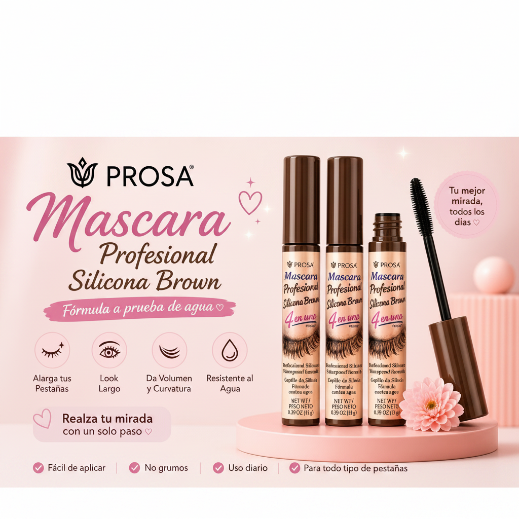 6PCS PROSA PROFESSIONAL SILICONE BROWN 1914