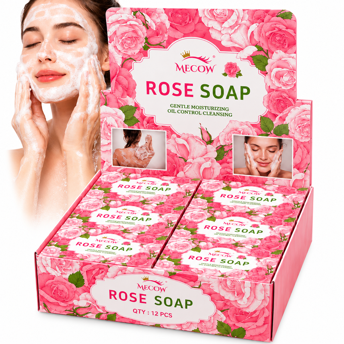 JABÓN DE ROSAS MECOW