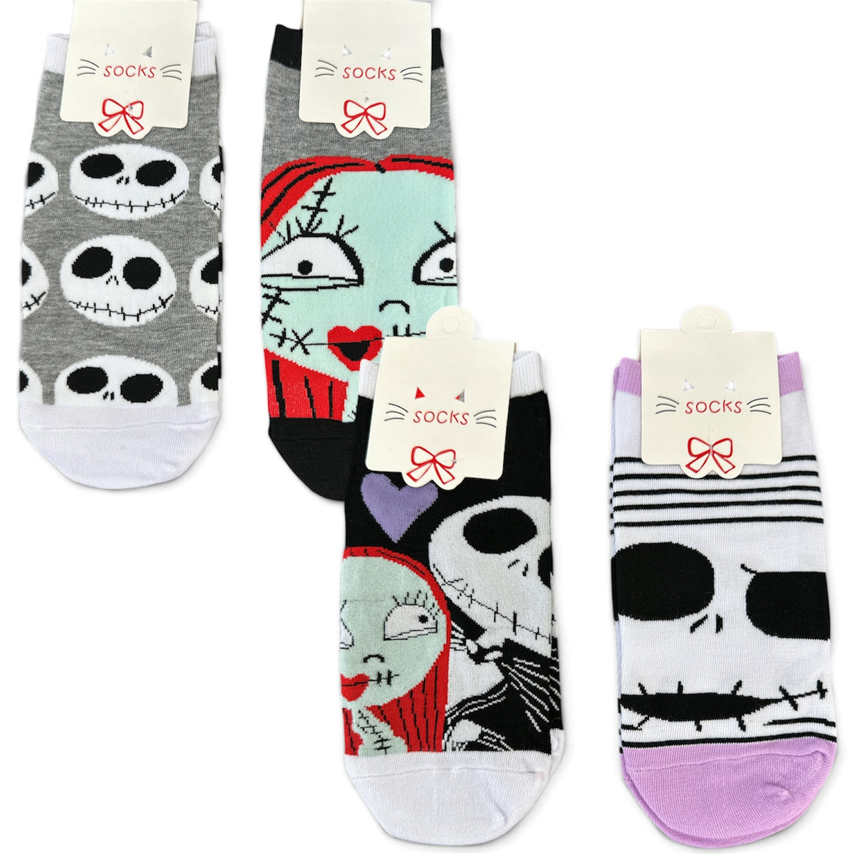 12PCS PACK SPOOKY SWEET HEARTS ANKLE SOCKS S22