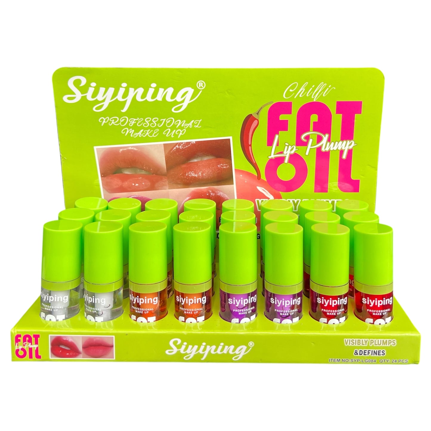 24PCS DISPLAY SIYIPING CHILI FAT OIL LIP PLUMPING SYP-LG084