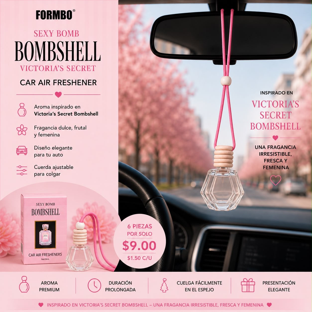 6PCS SEXY BOMB CAR AIR FRESHNER FBCZ0014-25