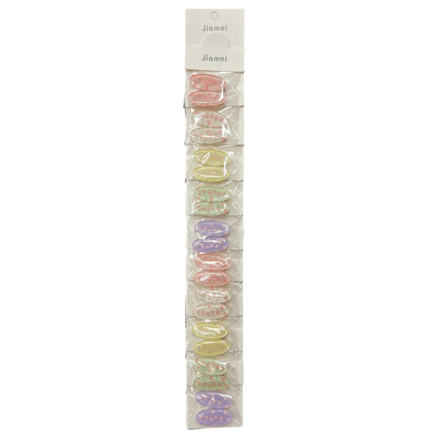 10PCS PACK MINI OVAL FLOWER HAIR CLIPS