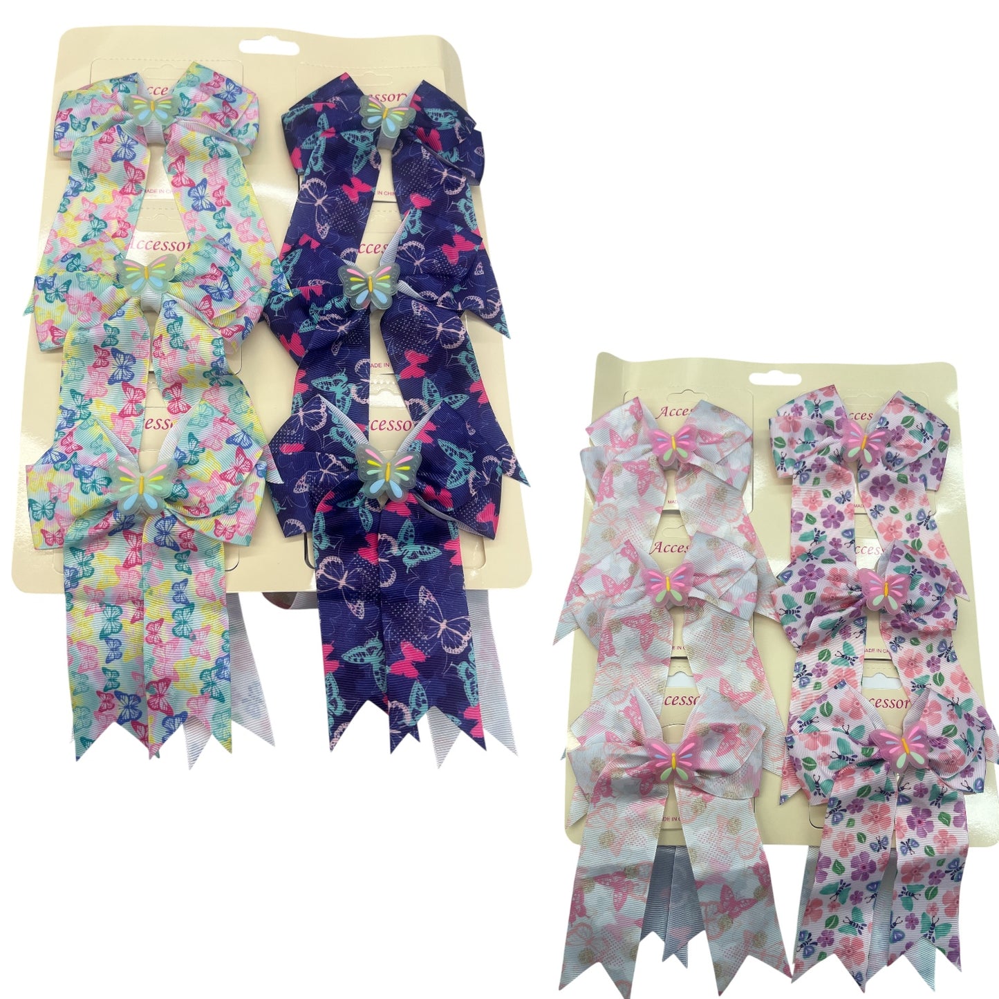 12PCS PACK PRETTY BUTTERFLY HAIR BOWS
