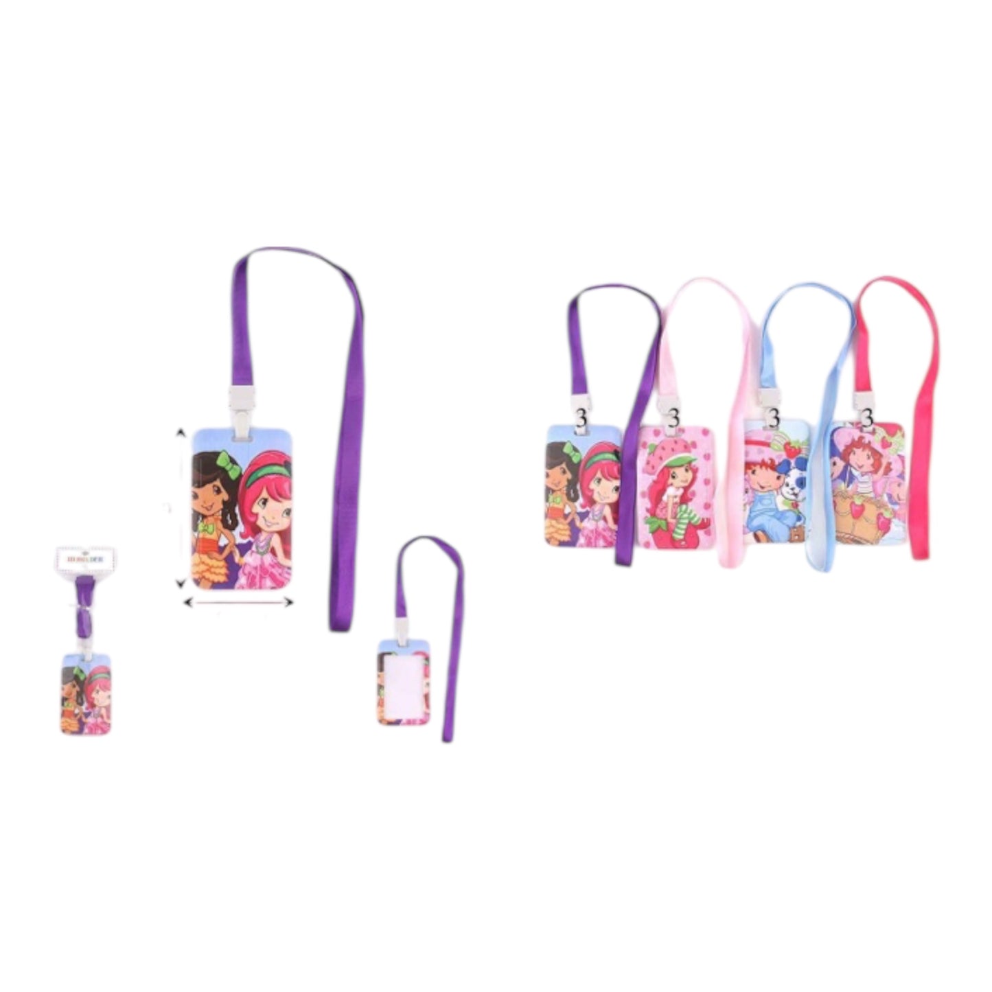 12PCS PACK PRETTY GIRL LANYARD CARD HOLDERS ANV-0204