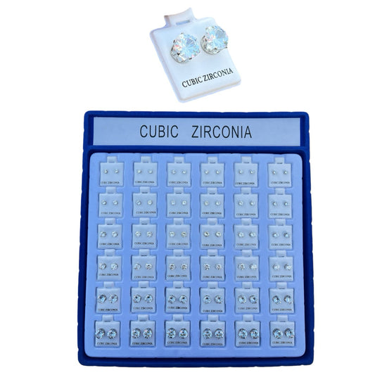 SILVER CUBIC ZIRCONIA JCE-7001 R85