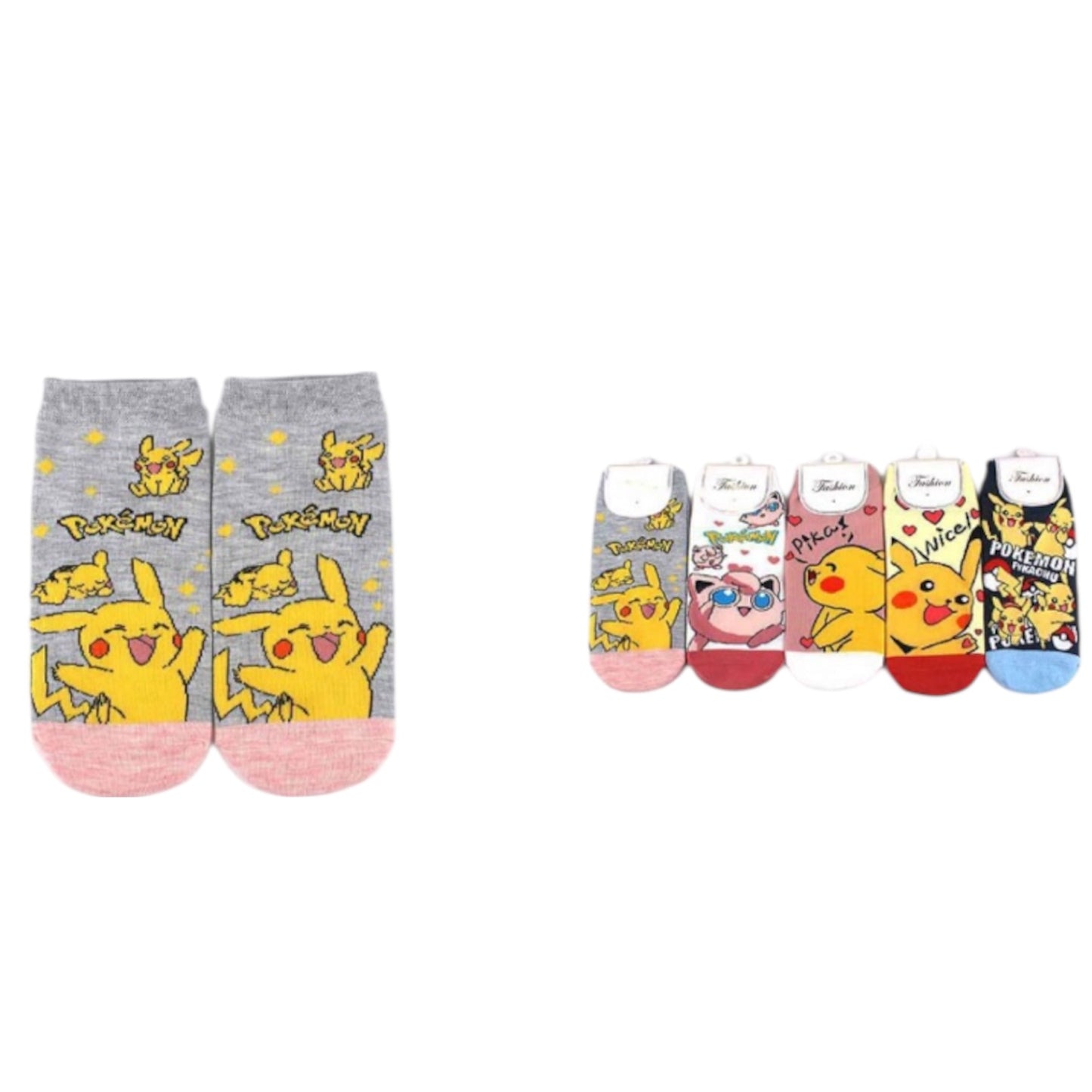 12PCS PACK YELLOW CHARACTER SOCKS 7825