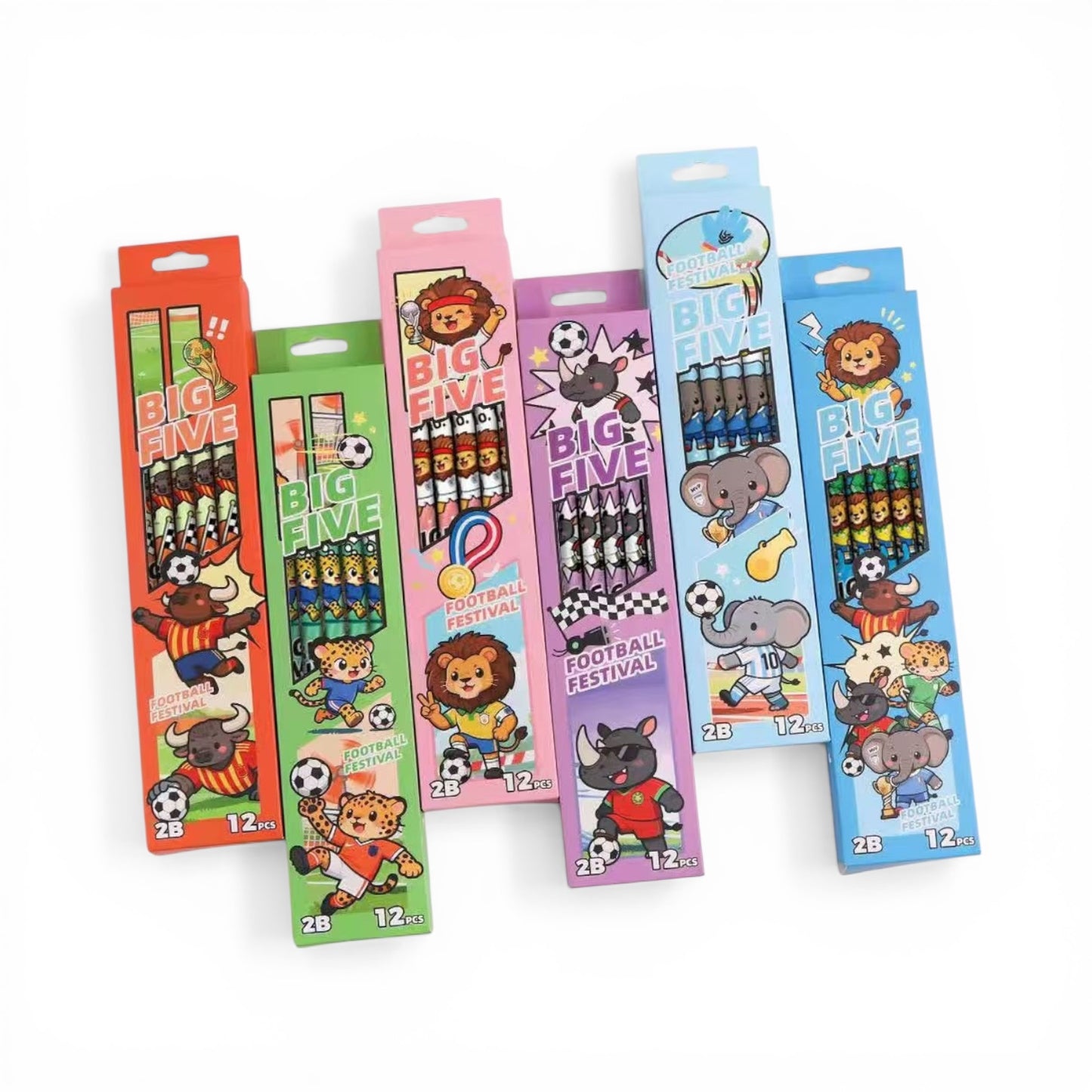 12PCS PACK WILD FRIENDS FIFA WORLD CUP KIDS PENCILS NO3782