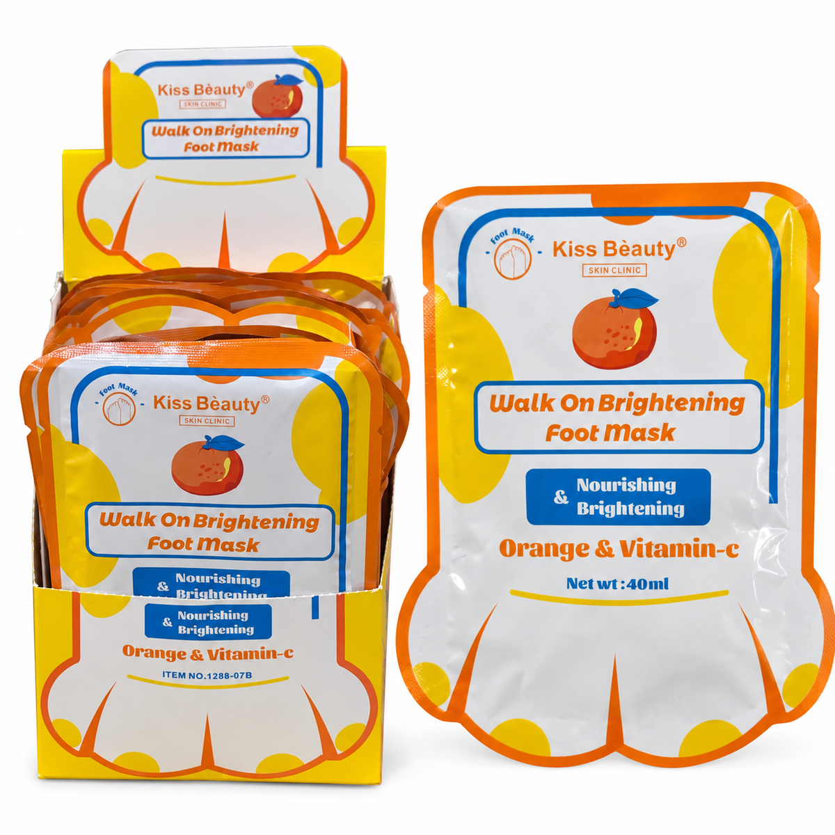 Mascarilla para pies de naranja y vitamina C de Kiss Beauty