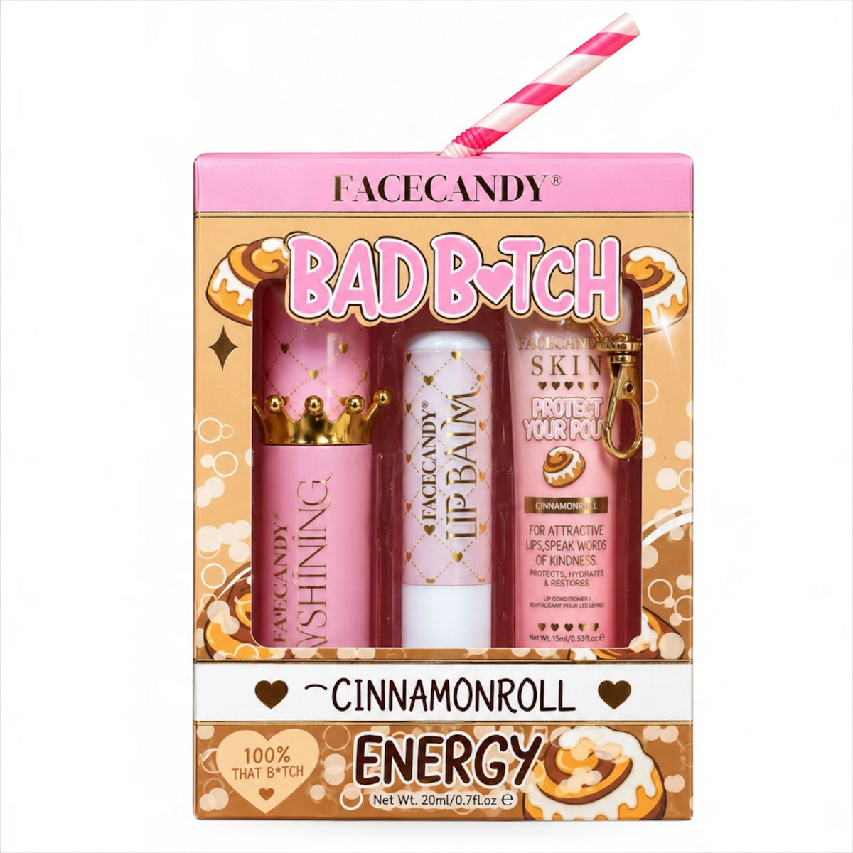 Set dúo de 3 piezas Bad B💗tch Cinnamon Roll