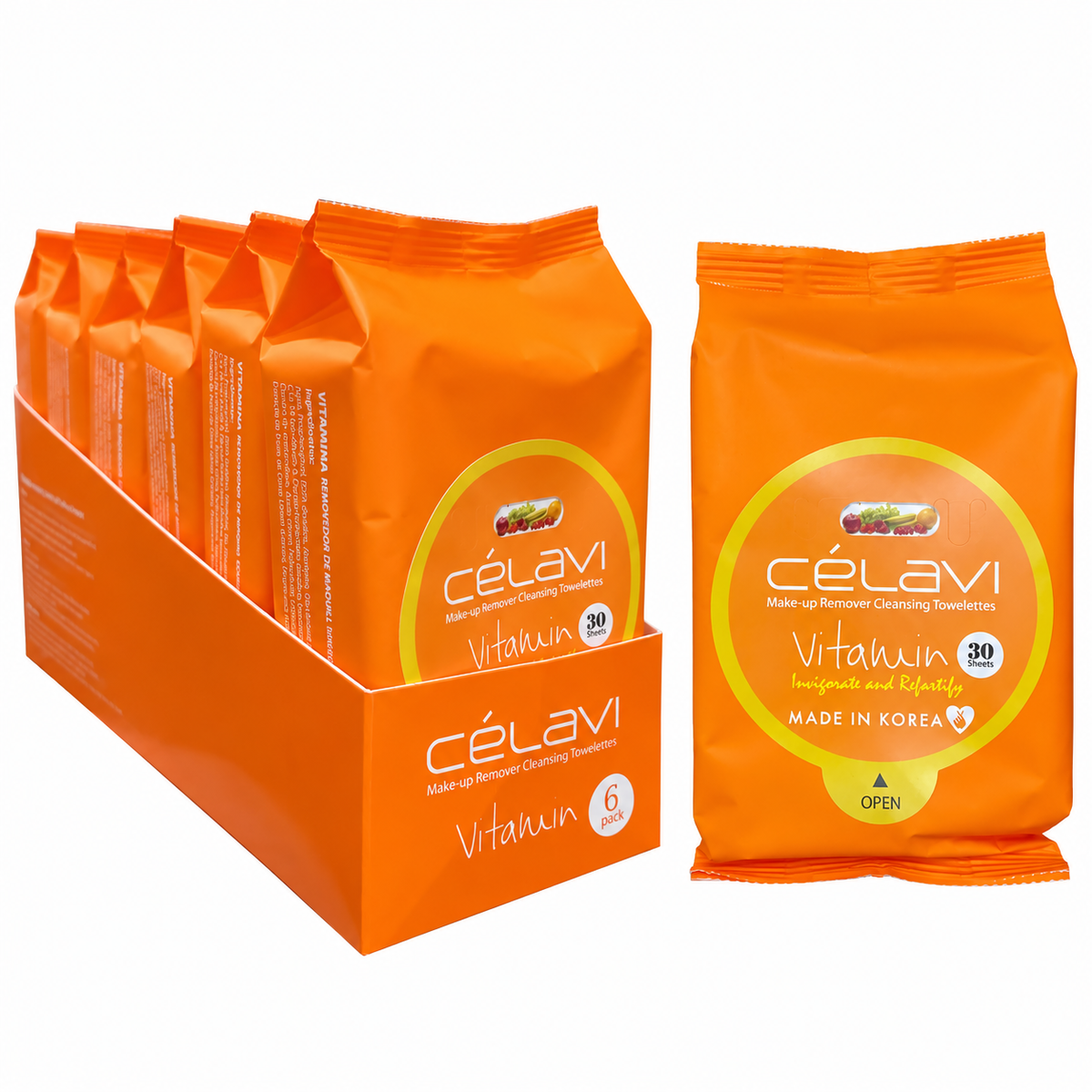 Celavi Makeup Vitamin C Remover Cleansing Towelettes