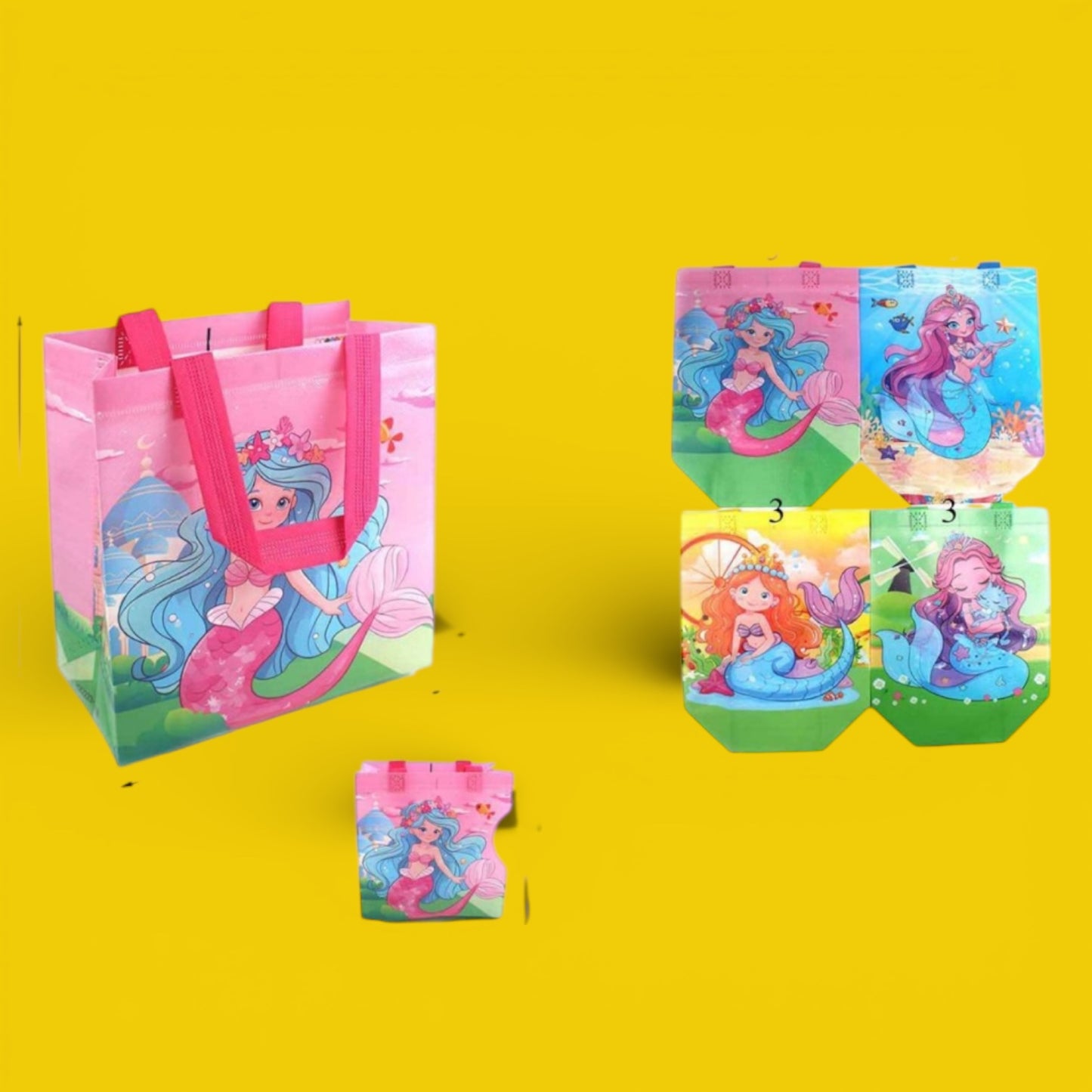 12PCS PACK MERMAID REUSABLE BAGS MBG-1383