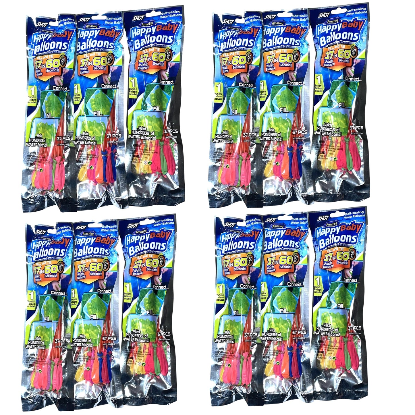 12PCS PACK HAPPY BABY BALLOONS 1886