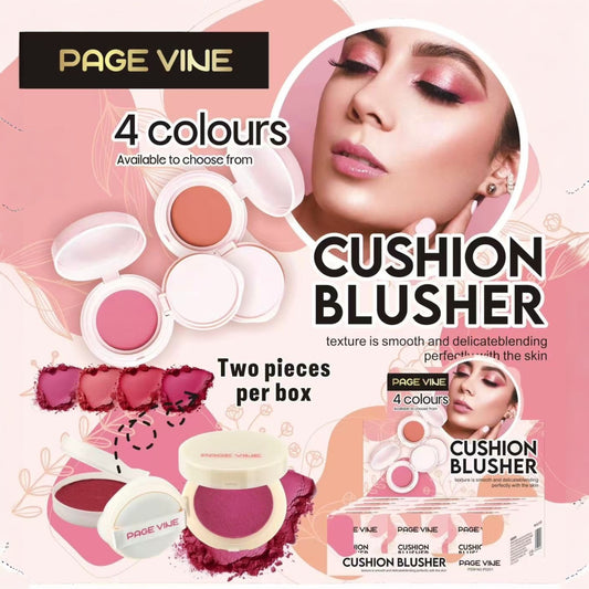 12PCS DISPLAY PAGEVINE 4 COLOURS CUSHION BLUSHER P0201