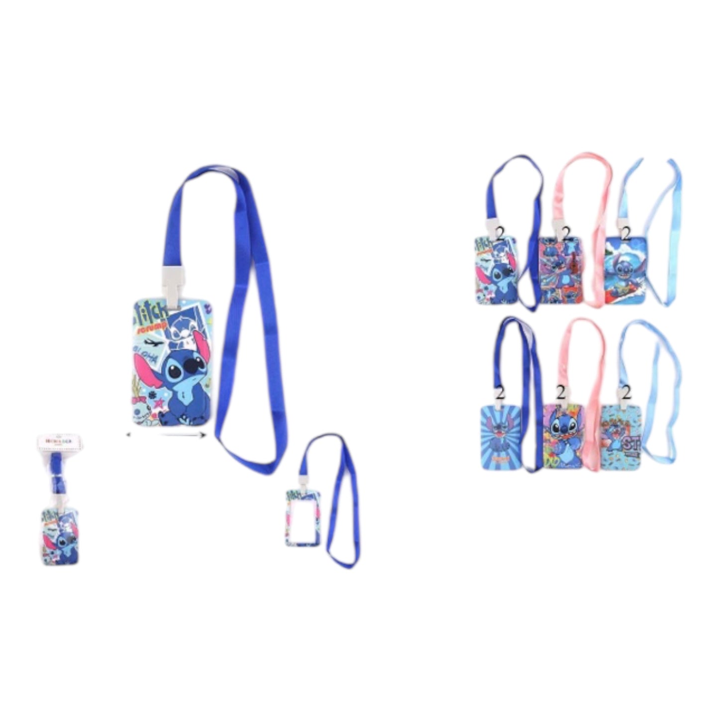12PCS PACK BLUE ST LANYARD CARD HOLDERS ANV-0021