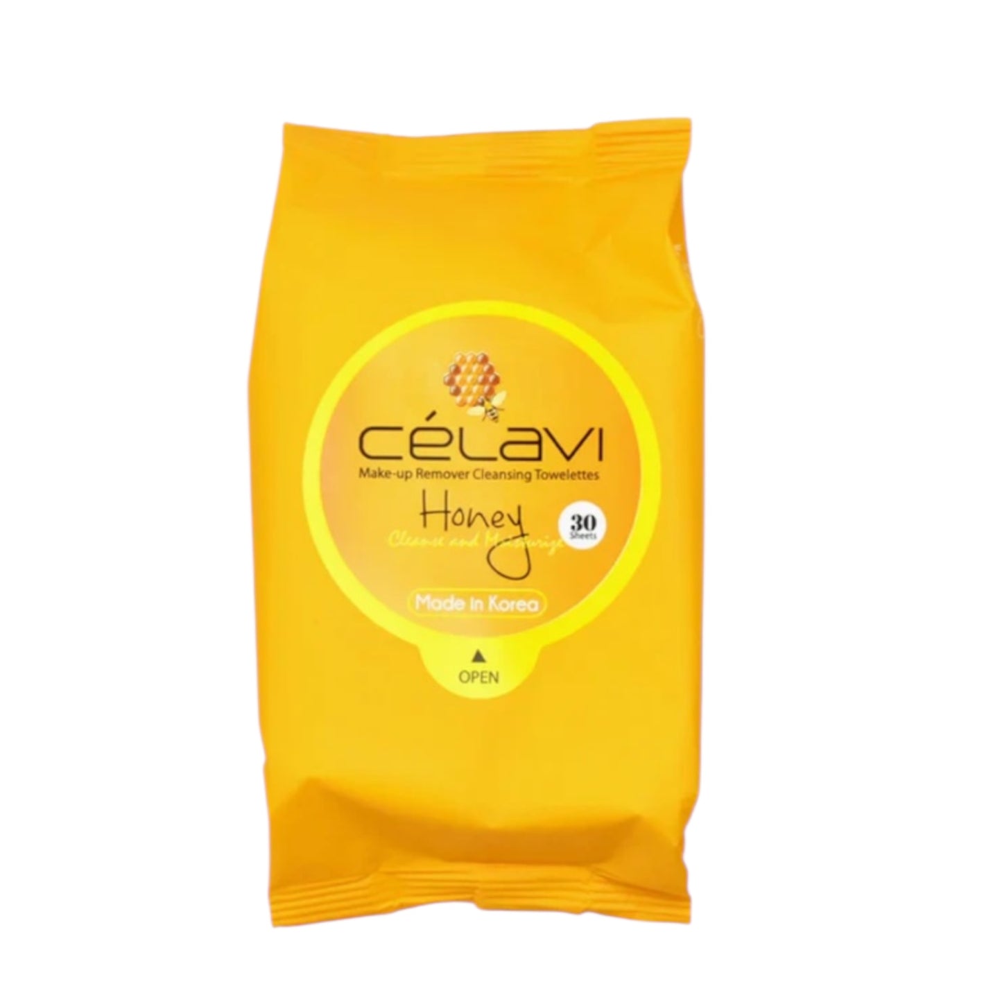 6PCS DISPLAY CELAVI HONEY MAKE-UP REMOVER CLEANSING TOWELETTES MT006