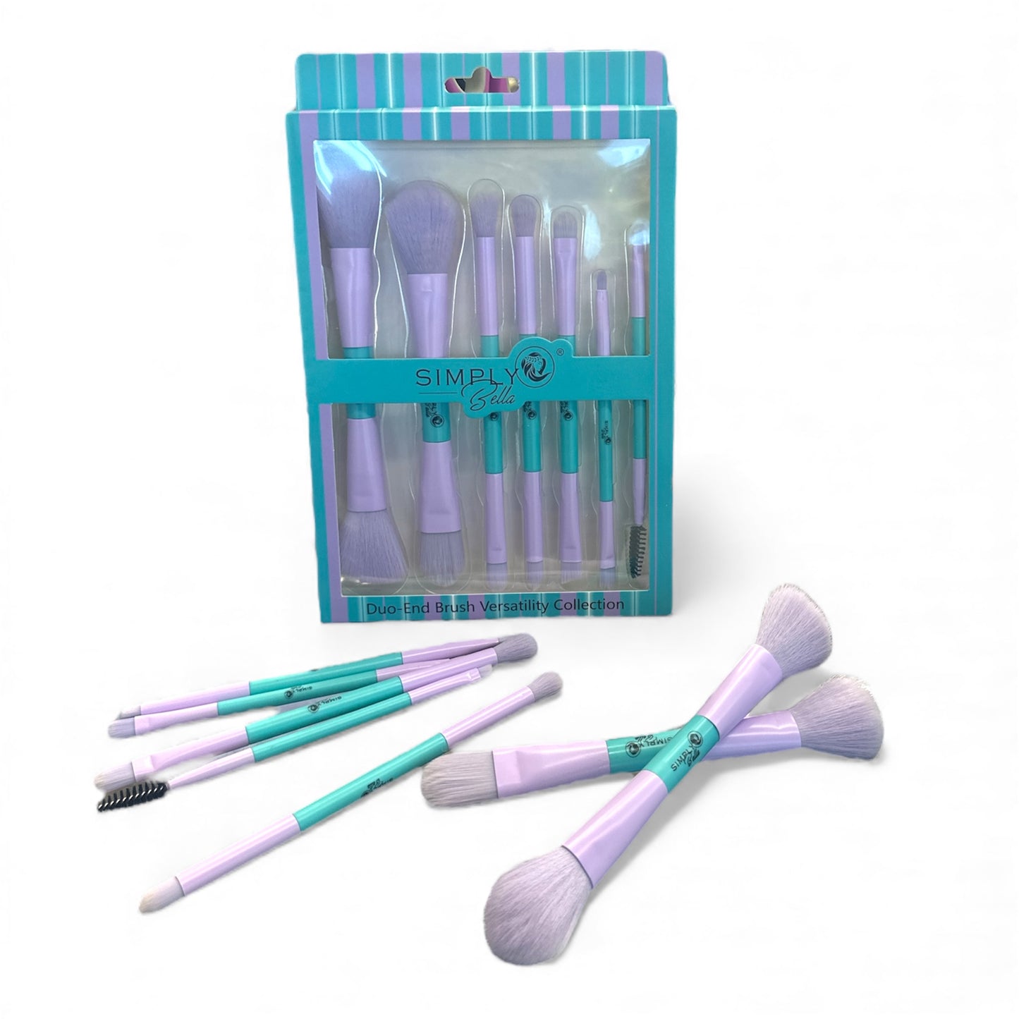 12PCS SIMPLY BELLA PURPLE MAKEUP BRUSH 7PCS STB017