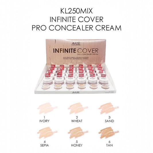 24PCS DISPLAY AMUSE PRO CONCEALER CREAM KL250 MIX