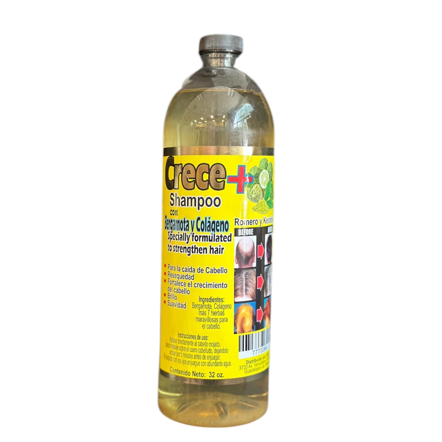 2PCS CRECE + SHAMPOO CON BERGAMOTA Y COLAGENO.