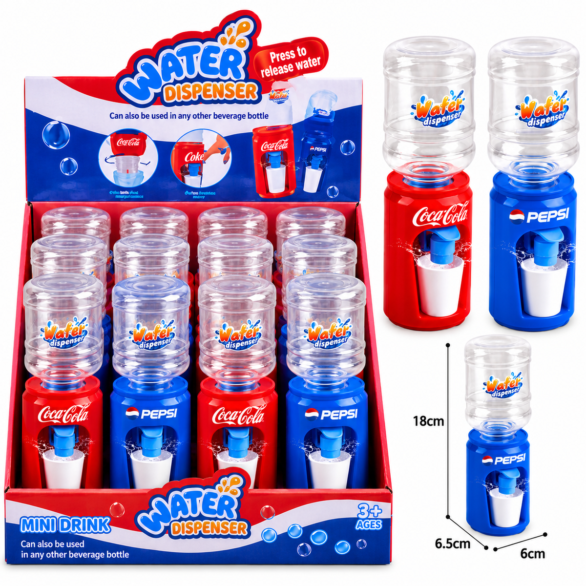 Pepsi & Coca Cola Mini Water Dispenser