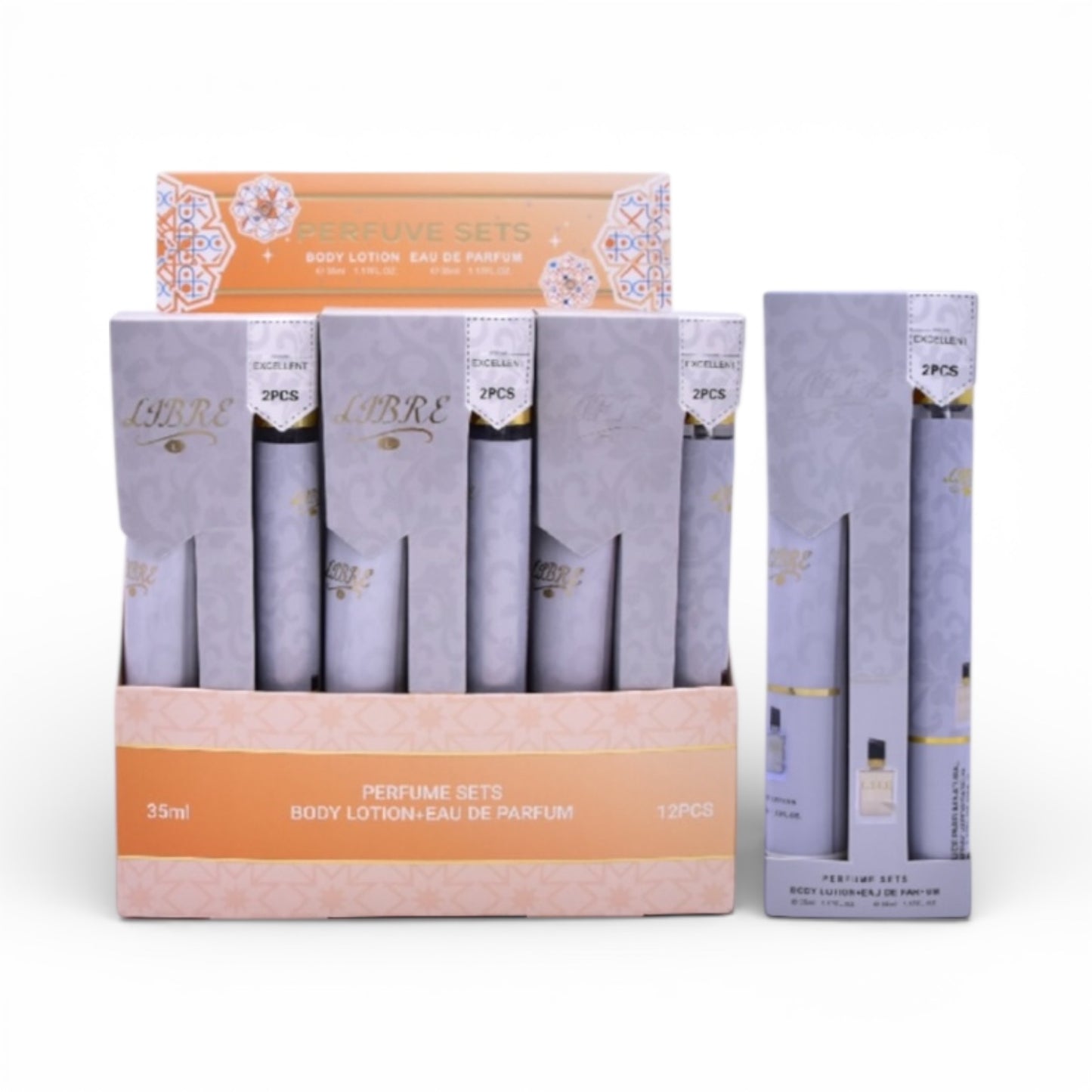 12PCS DISPLAY LIBRE PERFUME & BODY LOTION SET T35-11