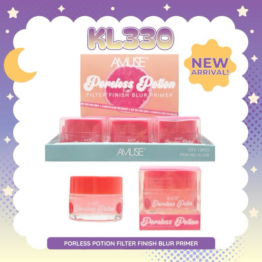 12PCS DISPLAY AMUSE PORELESS POTION FILTER FINISH BLUR PRIMER KL330