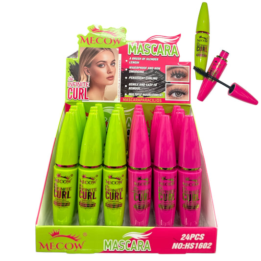 24PCS MECOW PINK AND CREEN MASCARA INFINITE CURL HS1602