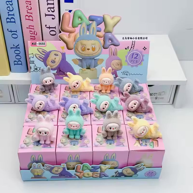 LAZY YOGA FLOCKING DOLL BLIND BOX