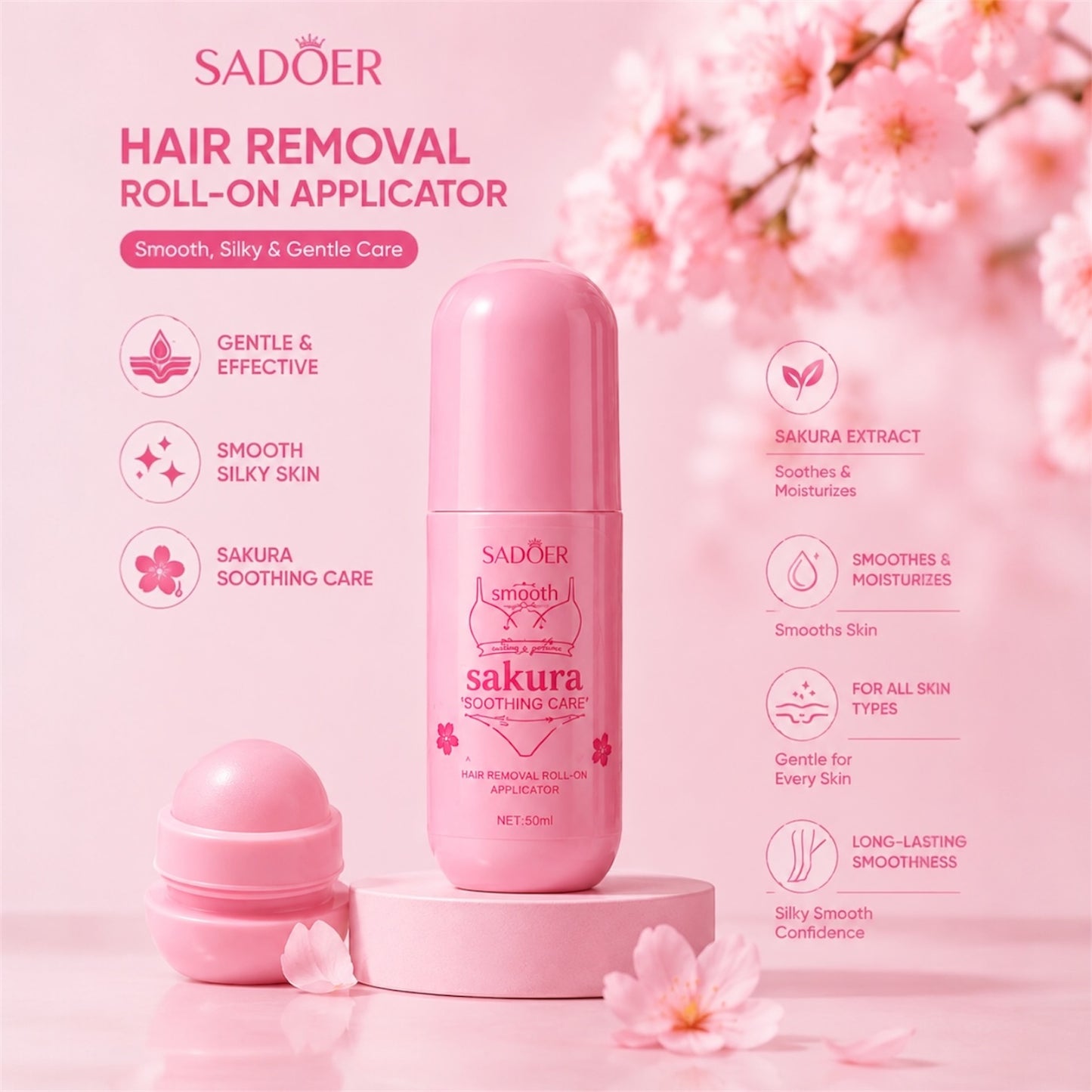 12PCS SADOER SERUM ROLL ON SOOTHING SOLUTION SD28199