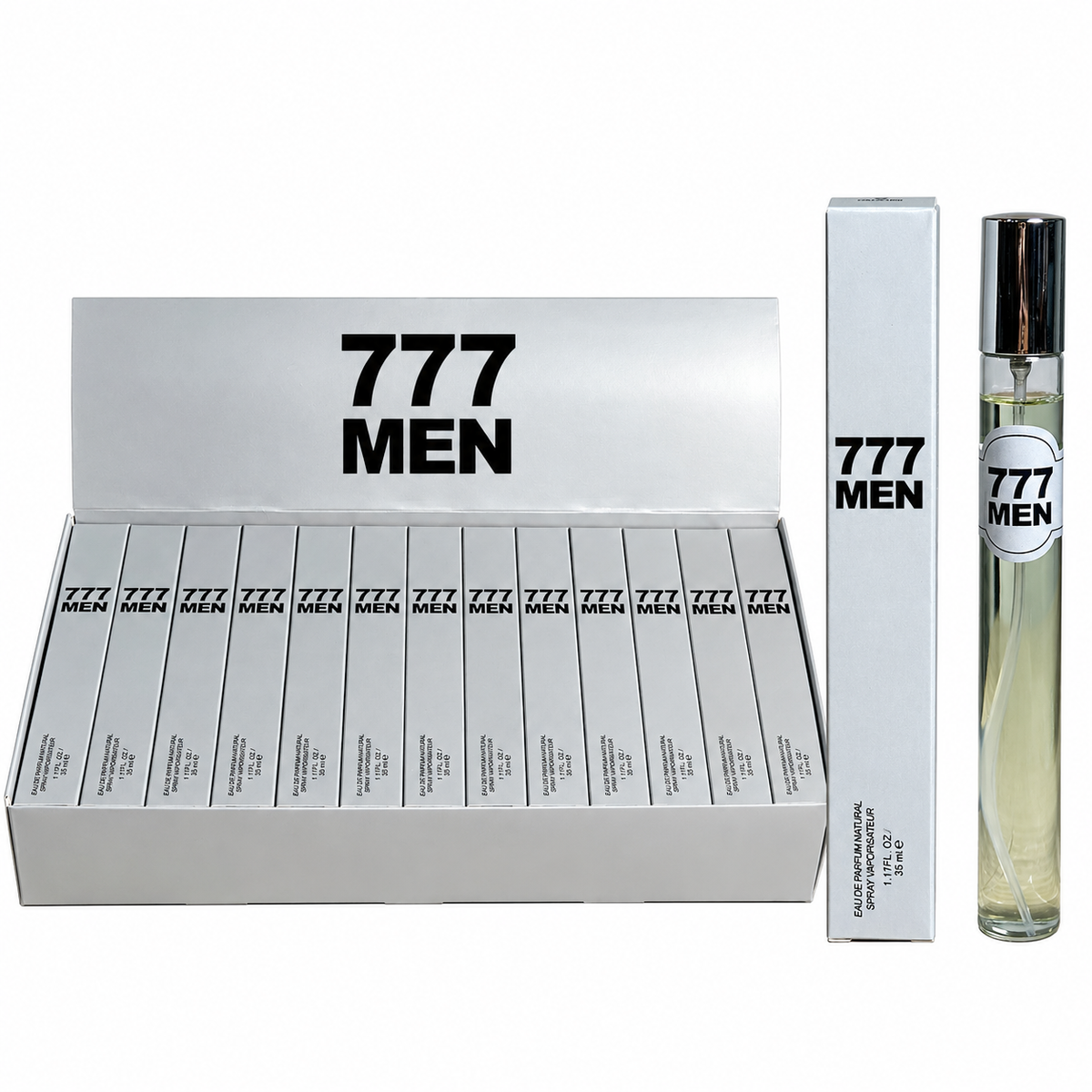 Perfume 777 Vip Men en tubo gris tamaño viaje