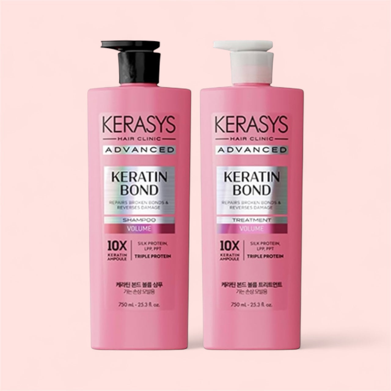 2PCS KERASYS KERATIN BOND VOLUMING SHAMPOO AND TREATMENT KS-AVS