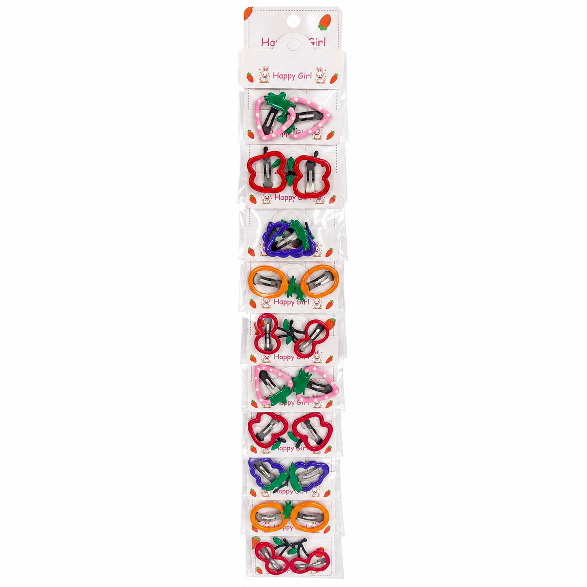 Mini Fruits Snap On Hair Clips