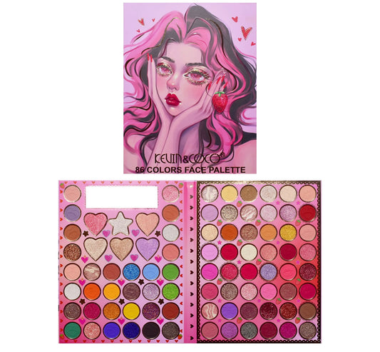 KEVIN & COCO STRAWBERRY GIRL  86 COLOR FACE PALETTE KC233402 R27