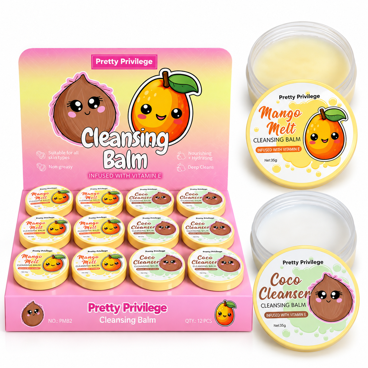 Bálsamo limpiador de mango y coco Pretty Privilege