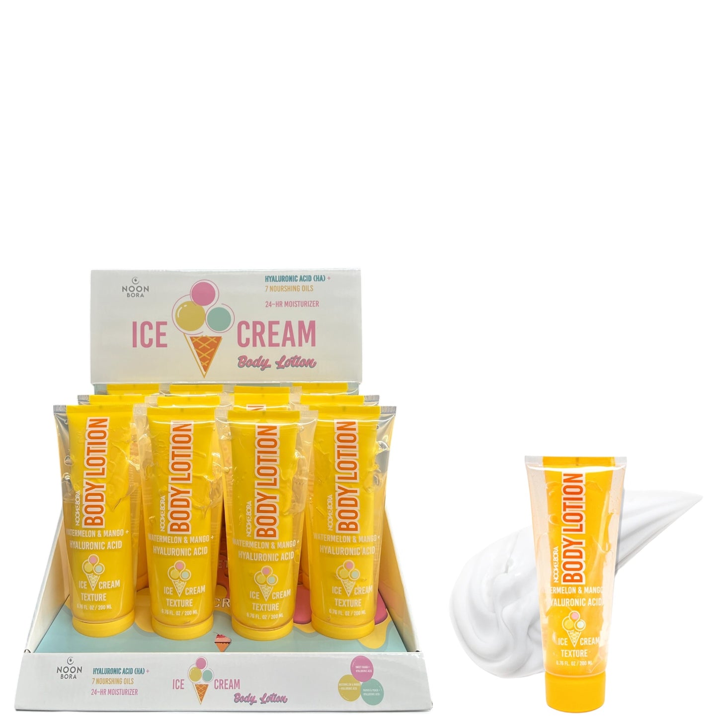 12PCS NOON BORA WATERMELON AND MANGO HYALURONIC ACID BODY LOTION 7272