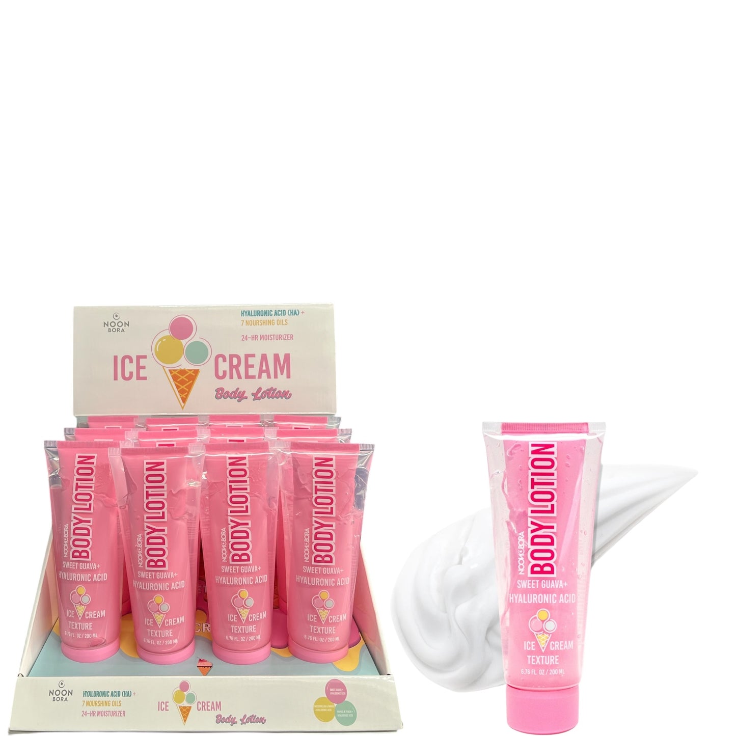 12PCS NOON BORA SWEET GUAVA HYALURONIC ACID BODY LOTION 7289