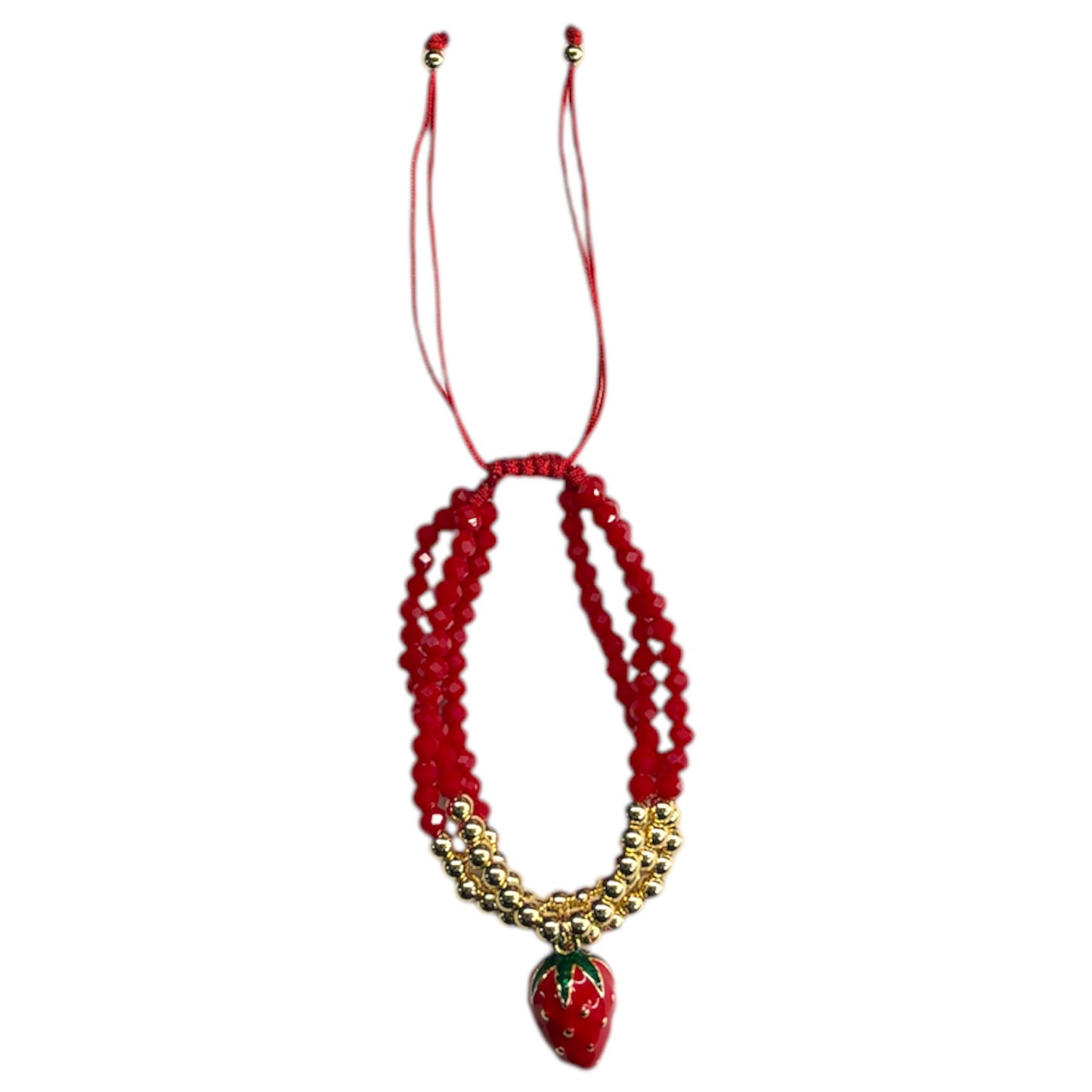 2PCS ORO LAMINADO STRAWBERRY BRACELET YB2931