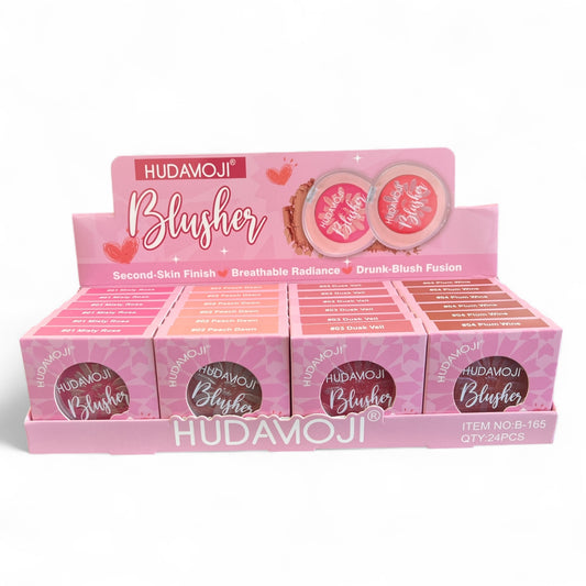 24PCS DISPLAY HUDANOJI BLUSHER 4 COLORS B-165