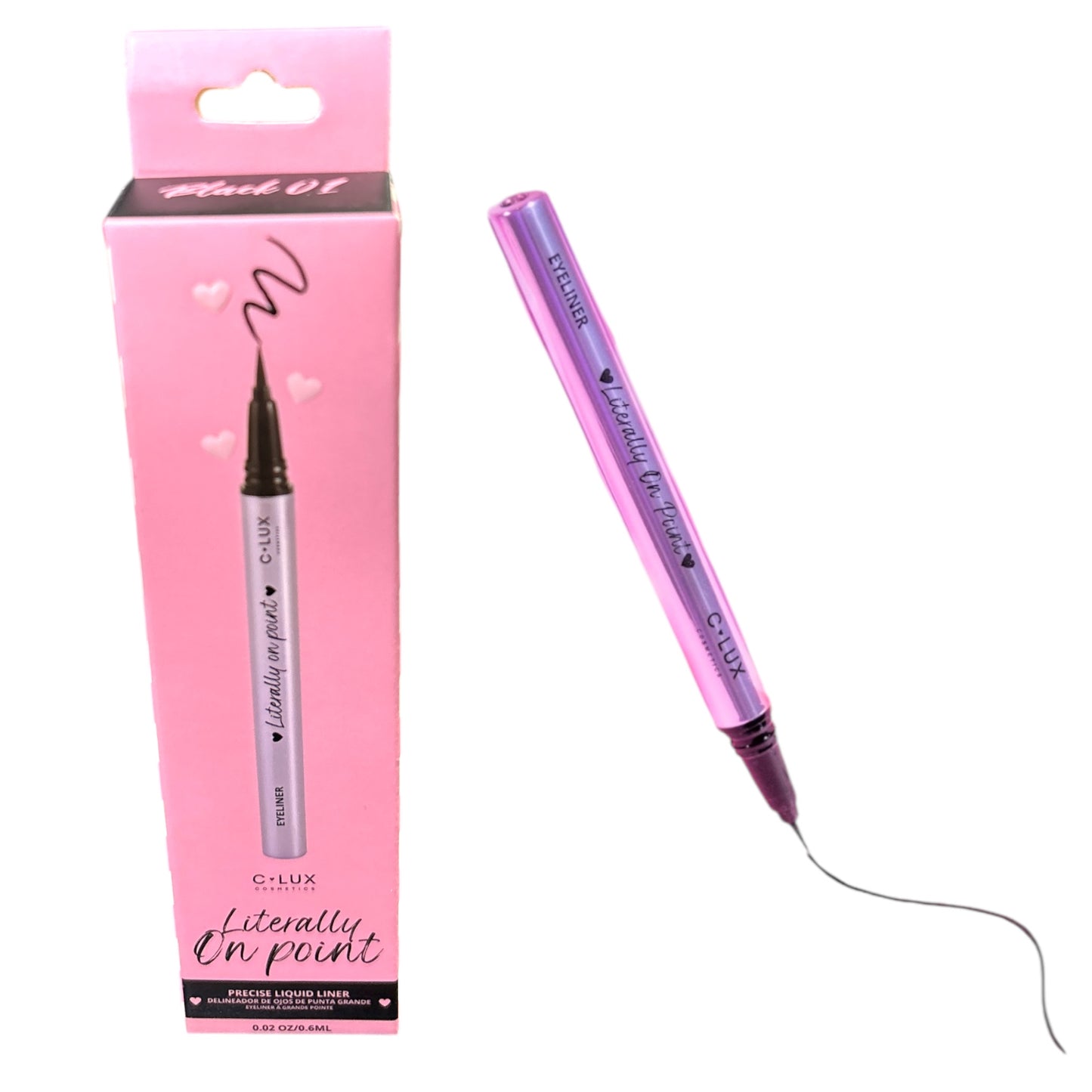 6PCS CLUX LITERALLY ON POINT PRECISE LIQUID LINER BLACK 01 LOP001