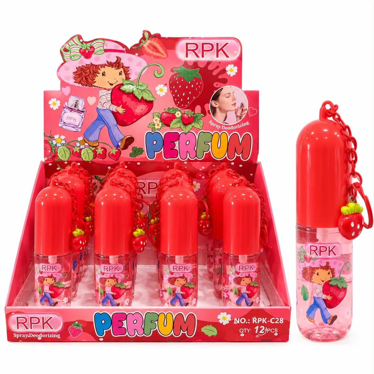 RPK Strawberry Girl Fragrance With Dangle Keychain