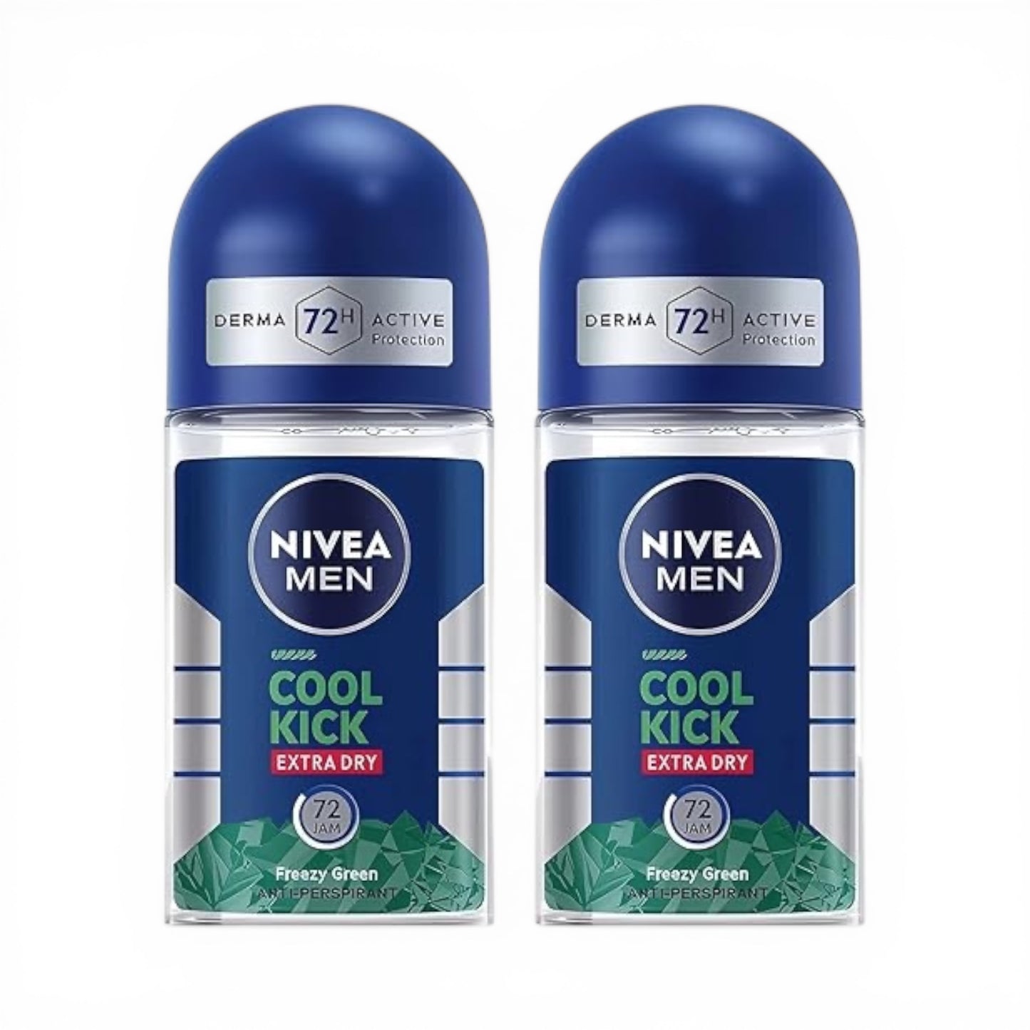 6PCS NIVEA MEN COOL KICK EXTRA DRY FREEZY GREEN 16784