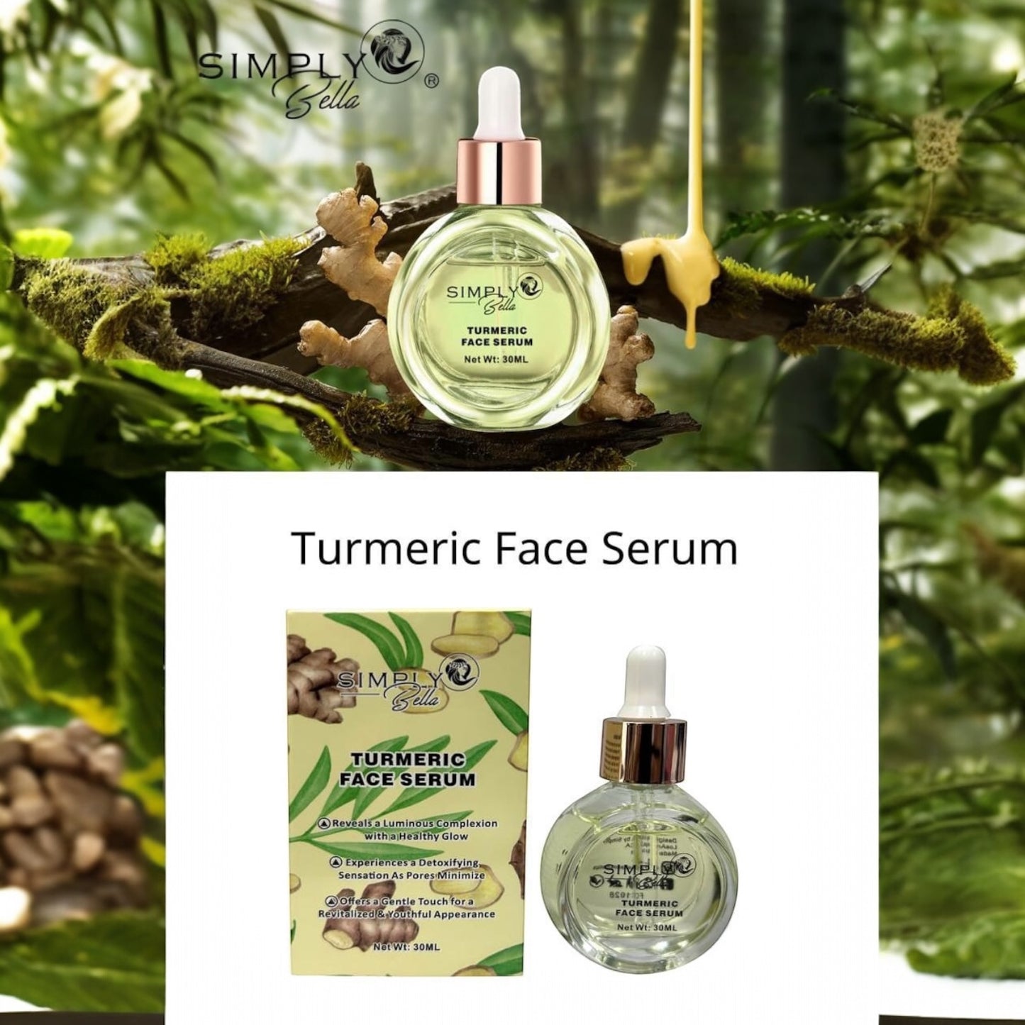 2PCS SIMPLY BELLA TURMERIC FACE SERUM FC1028