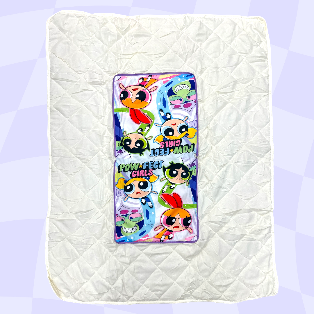 SÚPER POWER GIRLS PURPLE 2 IN 1 PILLOW & BLANKET 8412