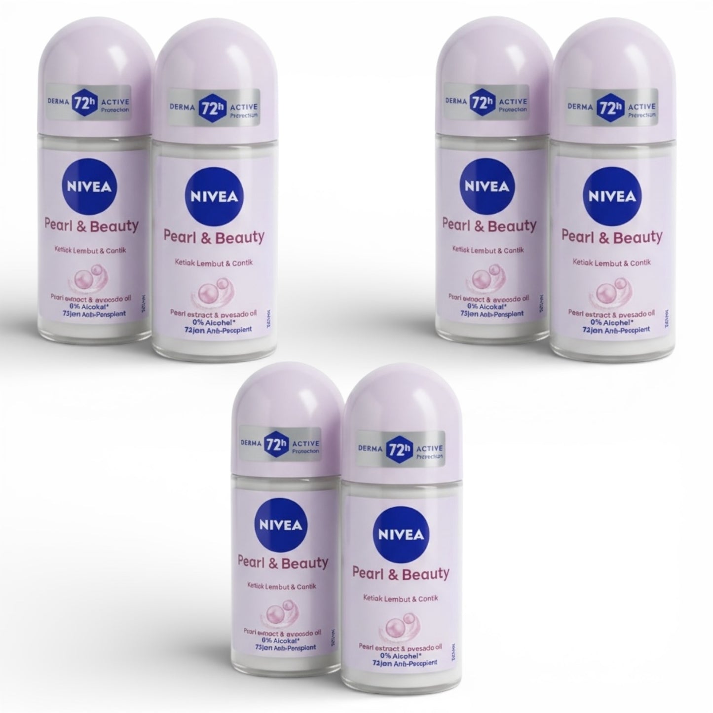 6PCS PACK PEARL & BEAUTY PEARL EXTRACT & AVOCADO OIL DEODORANT 0973