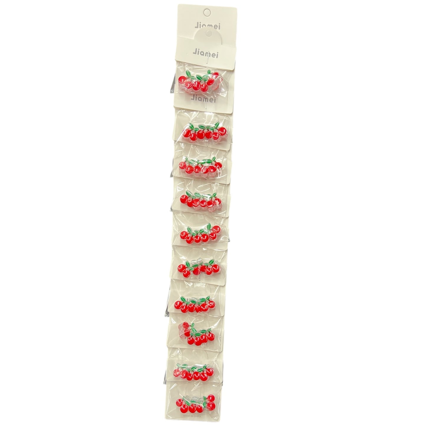 MINI CHERRY HAIR CLIPS 10 PCS PACK
