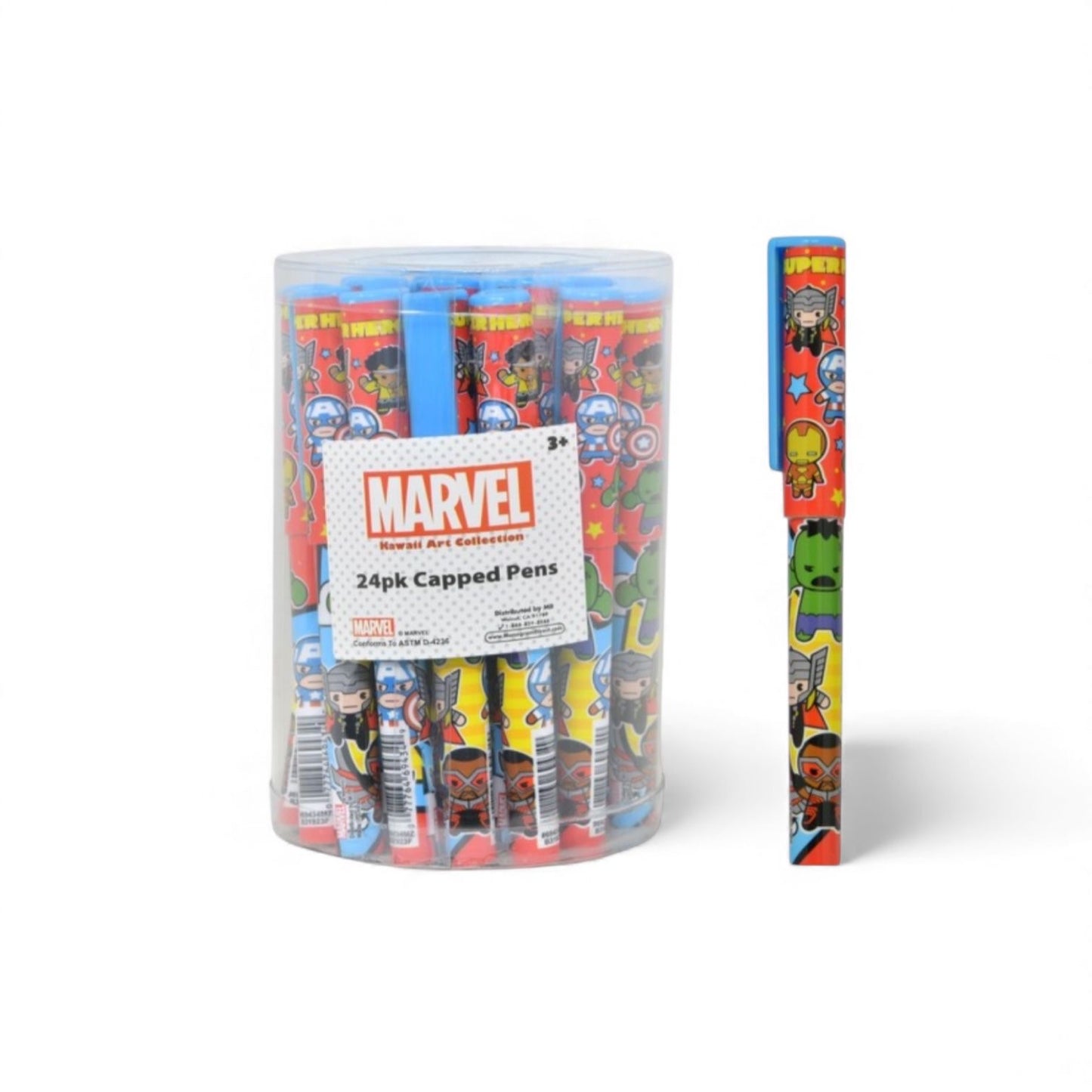 24PCS PACK MARVEL CAPPED PENS 6943Z
