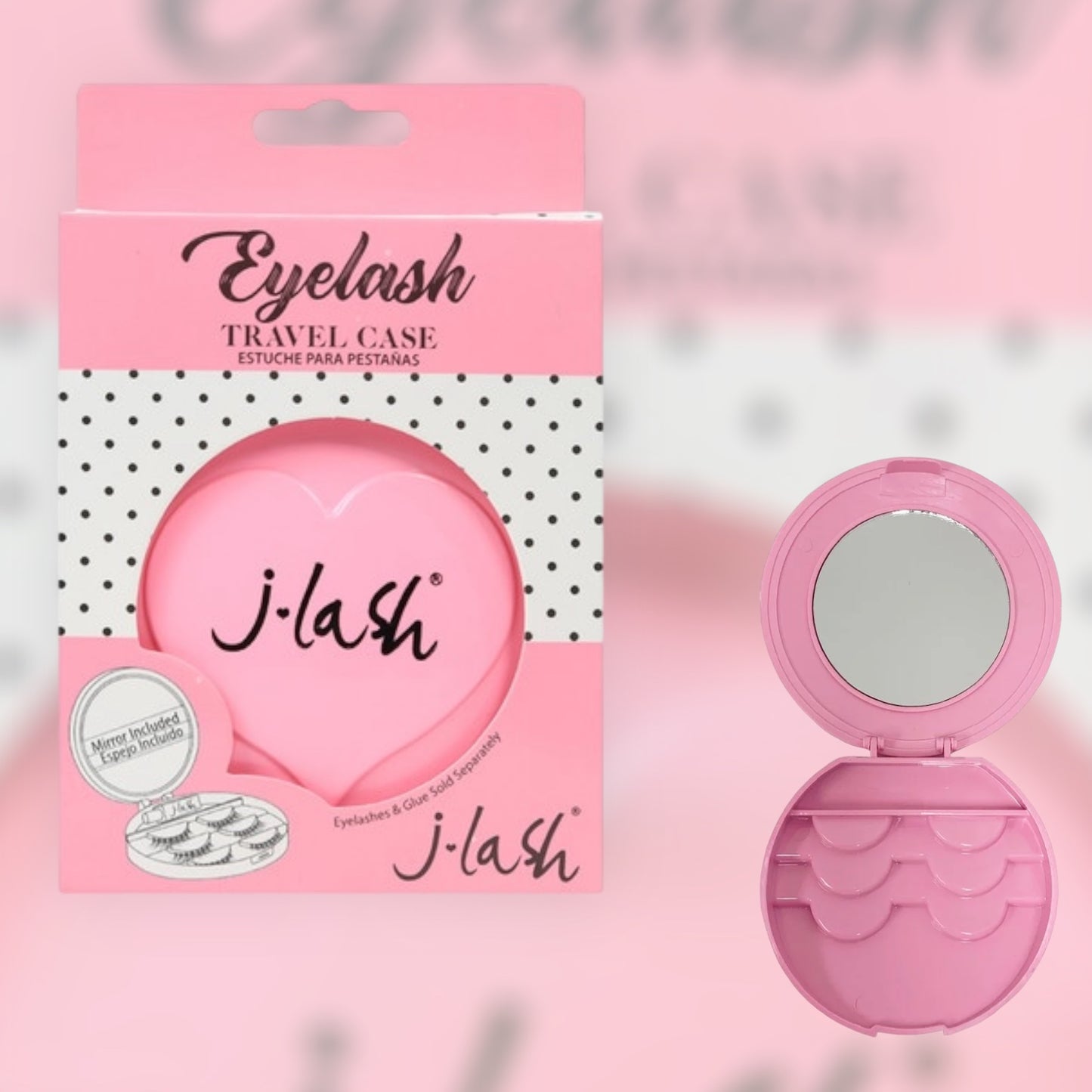 JLASH PINK EYELASH TRAVEL CASE#B16