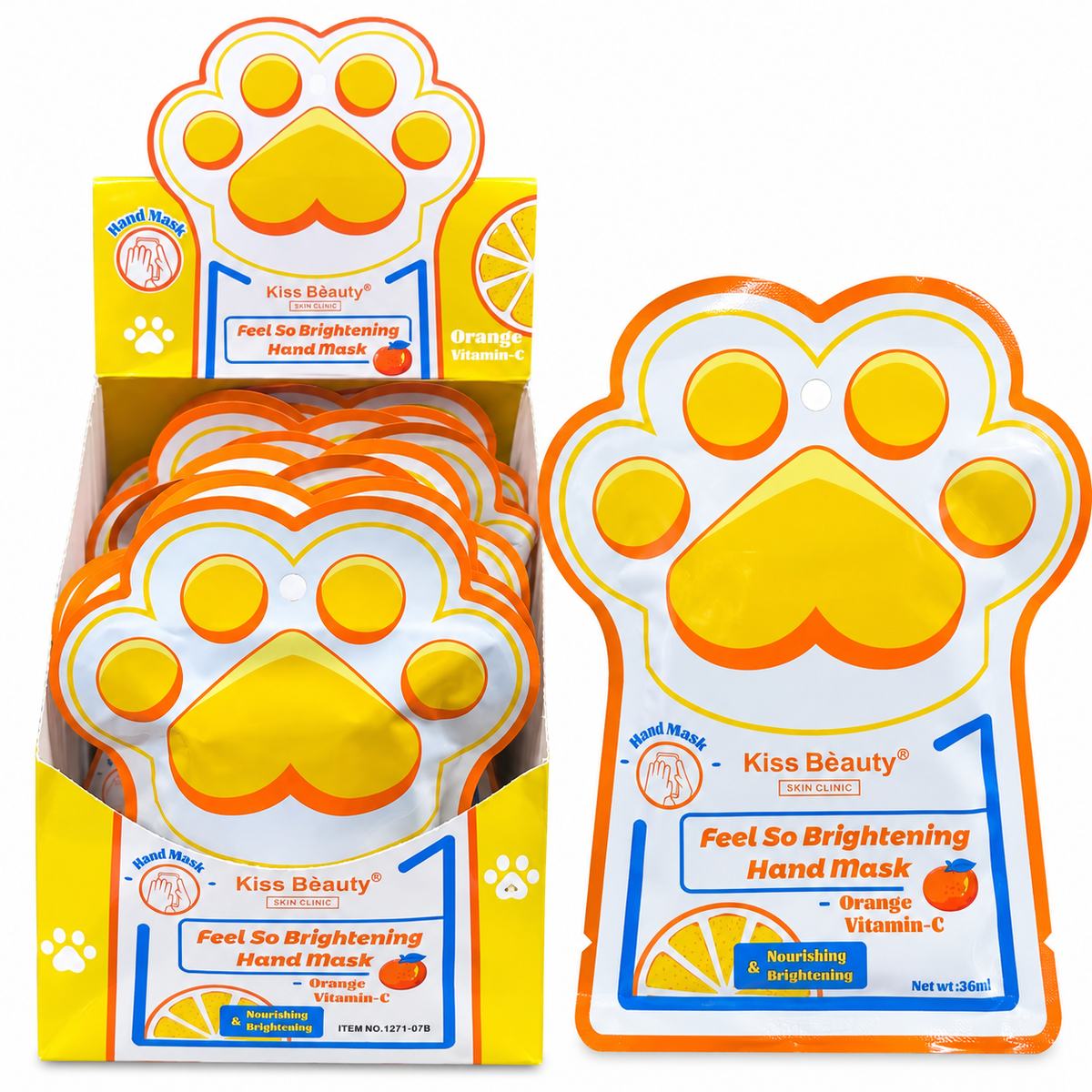 Mascarilla de manos de naranja y vitamina C de Kiss Beauty