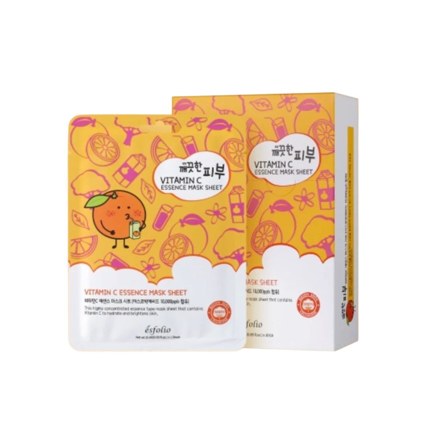 10PCS BOX ESFOLIO VITAMIN C ESSENCE MASK SHEET 3631
