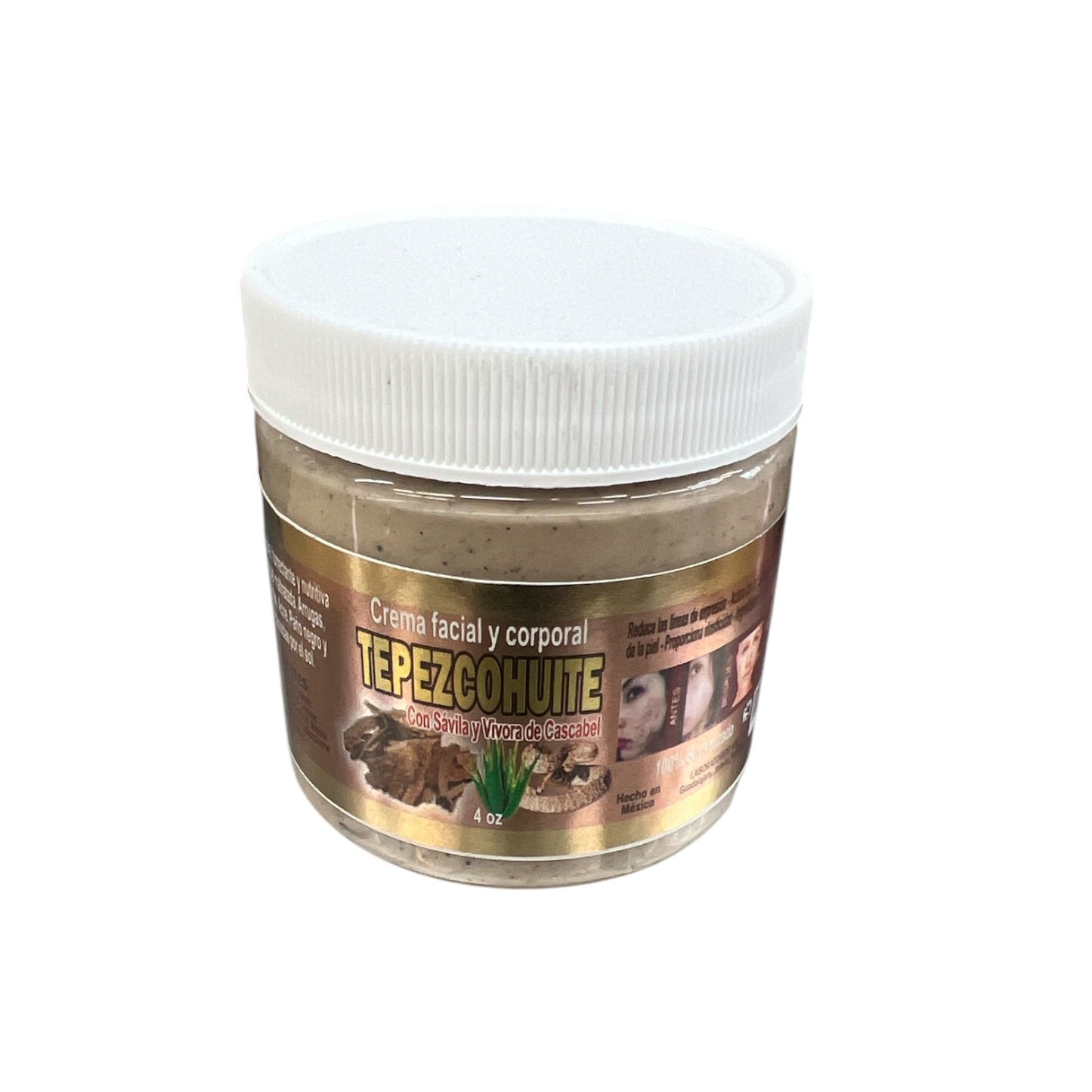 CREMA FACIAL TEPEZCOHUITE CON SAVILA Y VIVORA DE CASCABEL